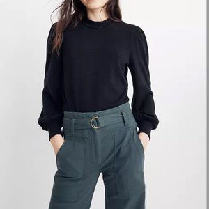 Madewell Puff Sleeve Mockneck Top